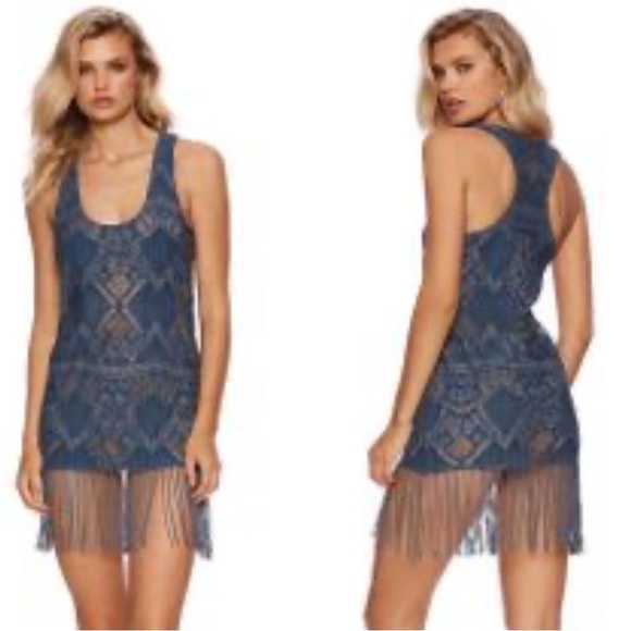 Beach Bunny Blue Mini Dress - Picture 1 of 6